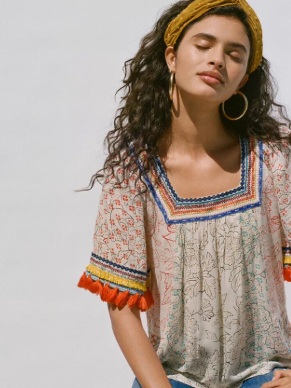 Anthropologie - Maeve Paolina Tasseled Blouse